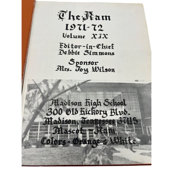 Vintage 1972 Ram Yearbook Madison High School Nashville Tennessee - Picture 3 of 10